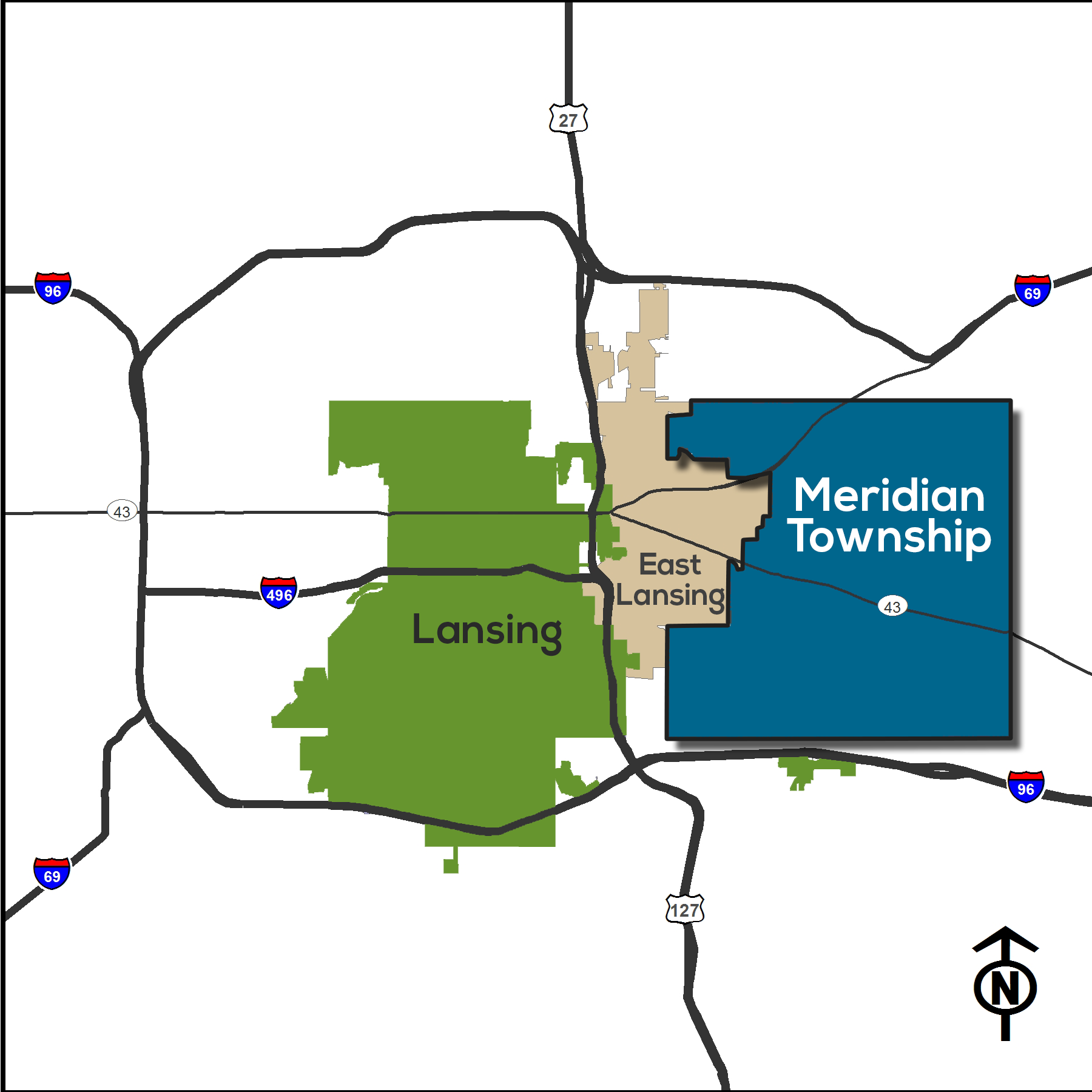Meridian Township regional map